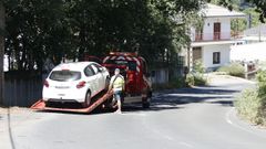 La gr�a retir� el coche una hora despu�s del siniestro