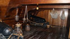 Recreaci�n de un gale�n en Exponav (Ferrol)