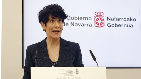 La ministra de Inclusi�n, Seguridad Social y Migraciones, Elma Saiz, durante un acto este viernes