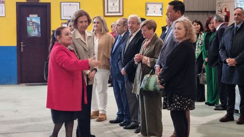 Visita de la reina Sofa al Banco de Alimentos