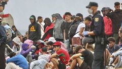 Migrantes que contin�an en la ciudad aut�noma.