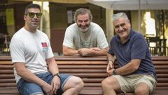 Los profesores �lex Rodr�guez, Gonzalo Jara y Jos� Luis Verdeal, miembros de la Agrupaci�n de Deporte Escolar de Pontevedra (Adespont)