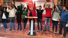 Mariv� Monteser�n celebrando la victoria en los comicios municipales