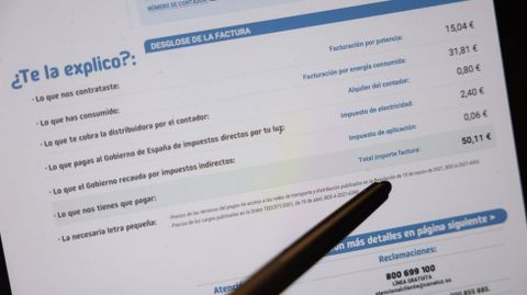 Una factura de electricidad de una comercializadora espa�ola