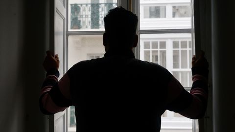 Mohammed, argelino de 30 años, en una foto tomada este martes en el centro de día de Cáritas