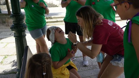 Imgenes del Maratason infantil de la Festa da Dorna de Ribeira