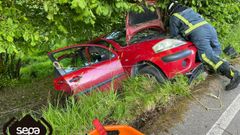 Accidente de tr�fico en Llanera