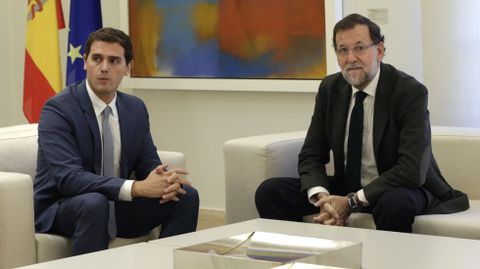 Encuentro en la Moncloa entre Rajoy y Rivera con motivo del desafo secesionista de Catalua el pasado 30 de octubre.