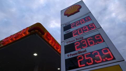 Gasolinera en Alemania tras la subida acusada del precios de los carburantes.