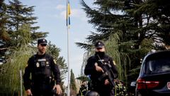 Un herido tras la explosi�n de una carta bomba en la embajada de Ucrania en Madrid