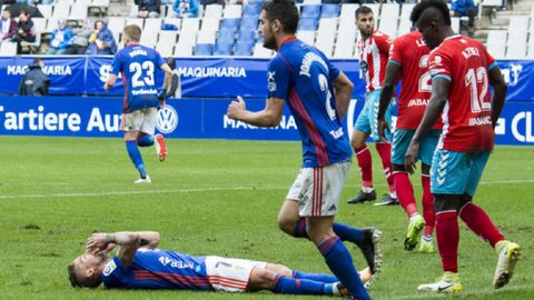 Aaron Diegui Johannesson Horizontal.Aaron se lamenta tras fallar una ocasion de gol