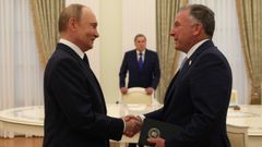 El presidente ruso, Vladimir Putin, y el enviado especial del presidente estadounidense Steve Witkoff, durante su reunin en agosto en Mosc