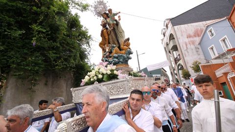 Imágenes de la procesión marítima de la Virxe do Carme en Santiago de Lampón