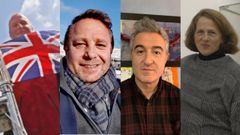 De izquierda a derecha, Matt Taylor, Jeff Heasman, Dave Hern�ndez y Anne Forryan