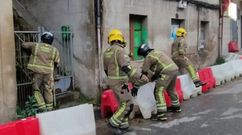 Los trabajadores del parque de bomberos, en el lugar de los hechos