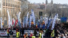 Manifestacin de los guardias civiles y  policas de Jusapol en Madrid.