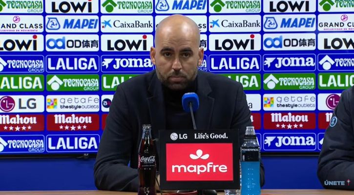 Claudio Gir�ldez, en la rueda de prensa posterior al Getafe-Celta.