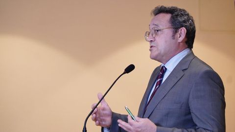 El fiscal general del Estado, Álvaro García Ortiz, en la clausura de la escuela de verano del Ministerio Fiscal en el Pazo de Mariñán, el pasado 13 de junio.