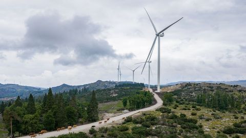 Parque e�lico de T�mega, en el norte de Portugal
