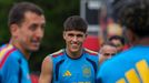 Cubars�, en un entrenamiento de la selecci�n en Chattanooga.
