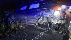 Estado en el que qued� uno de los tres veh�culos implicados en el accidente de Catoira
