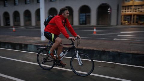 Deportistas esta ma�ana en A Coru�a