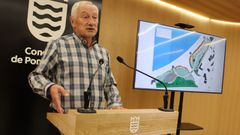 El concejal de Infraestruturas, Csar Mosquera, en la presentacin del plan de recuperacin ambiental del actual aparcamiento disuasorio de Mollavao