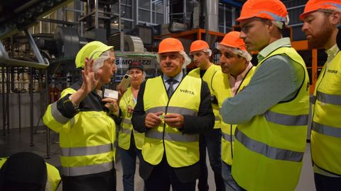 Visita del presidente de la Diputacin a la planta de Fontoira en Cospeito