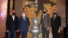 El vicepresidente primero de la Xunta, Alfonso Rueda, durante el acto de presentaci�n del Xacobeo en Asturias.