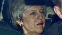 La primera ministra britnica, Theresa May, a su llegada hoy al Parlamento