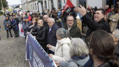 N�stor Rego, el pasado mes de diciembre, en una de las concentraciones del BNG frente a la estaci�n de Monforte para reivindicar la vuelta del tren nocturno de Barcelona
