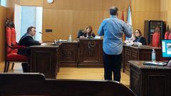 El acusado, durante el juicio en Ourense