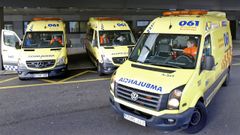 Imagen de archivo de ambulancias en Vigo