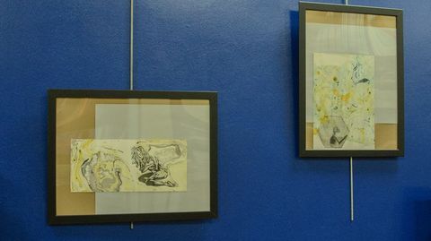 Dos de las obras expuestas en Eixo.