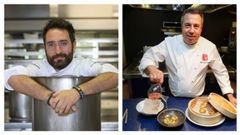 Dani L�pez, de O Cami�o do Ingl�s, y Miguel �ngel Campos, de A Gabeira,  imparten esta ma�ana un taller sobre dieta �rtabra y nutrici�n cardiosaludable