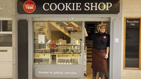 Kendur, en su obrador de galletas artesanas de la calle Huertas