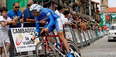 Gustavo C�sar Veloso, na contrarreloxio da pasada edici�n de La Vuelta.