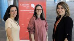 Las pediatras del Hospital Teresa Herrera (Chuac) In�s Vergara P�rez, Raquel D�az Soto y Araceli Garc�a Pose, en el Congreso Nacional de Nefrolog�a Pedi�trica que se celebra en A Coru�a