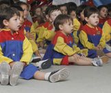 Los ni�os de la escuela infantil prestaron atenci�n al concierto. 