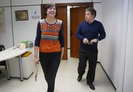 Ana Pont�n y Fern�ndez Lores, ayer en el Concello. 