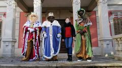 Visita de los Reyes Magos al Concello de Poio en enero del a�o pasado