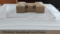 Maqueta de la futura construcci�n, con el aspecto exterior de una vivienda unifamiliar