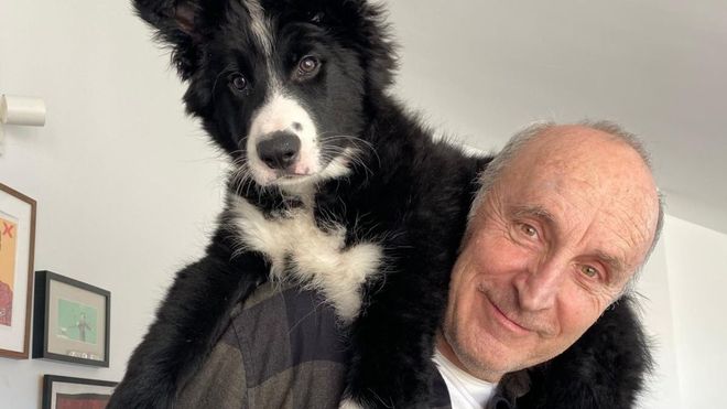 Paco Mir y su perro.