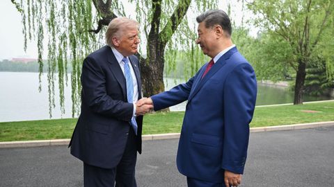 Donald Trump y Xi Jinping durante su encuentro de la semana pasada en Pek�n.