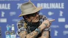 Depp, este viernes, en el festival de Berln