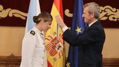 Rueda entrega la Medalla de Galicia 2025 a la princesa Leonor.