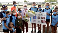 Llegada a Peinador de la atleta paral�mpica Susana Rodr�guez Gacio