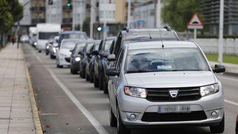 Imagen de archivo de un atasco en Viveiro