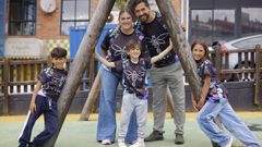Arianna y Ram�n con sus hijos Ram�n, Thiago y Alba