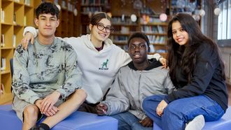 De izquierda a derecha: C�sar Rodr�guez, Julieta P�rez, Mohamed Niang Mbaye y Evelyn Miranda